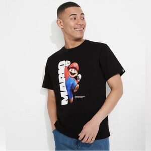 Uniqlo x Super Mario Bros Movie Men’s Graphic Black T-shirt Size XL NWT